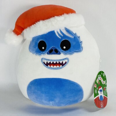 New! 8'' Bumble the Abominable Snow Monster Squishmallow W/ Santa Hat Yeti Plush