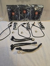 Lot Of 6 Mining 10 Capacitor PCIe GPU Risers Plus 8 Pin Extension Pc BTC B1