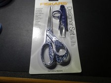 Fiskars 8 Inch Scissor and Thread Snip Sharper Blades Beautiful Designer Set