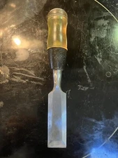 Vintage Stanley Wood Chisel 1" Made in the U.S.A Metal Strike Plate
