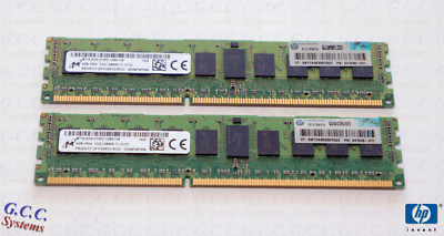 HP 647648-071 8GB KIT 2 x 4GB PC3-12800R ECC Registered RAM Server Smart Memory
