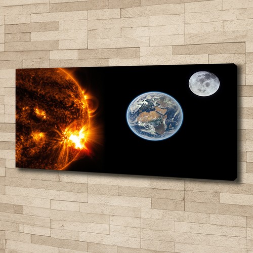 Tableau Sur Toile Système Solaire 100x50 Cm - Marque Tulup, Impression Moderne Couleur Orange