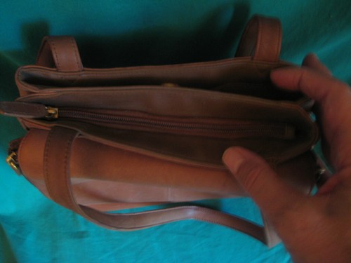 Preston & York Brown Leather Shoulder Handbag-Never Used No Tags - Picture 4 of 5
