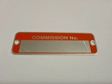 COMMISSION NUMBER chassis PLATE mgb mgc mini crcp301 blank morris austin minor