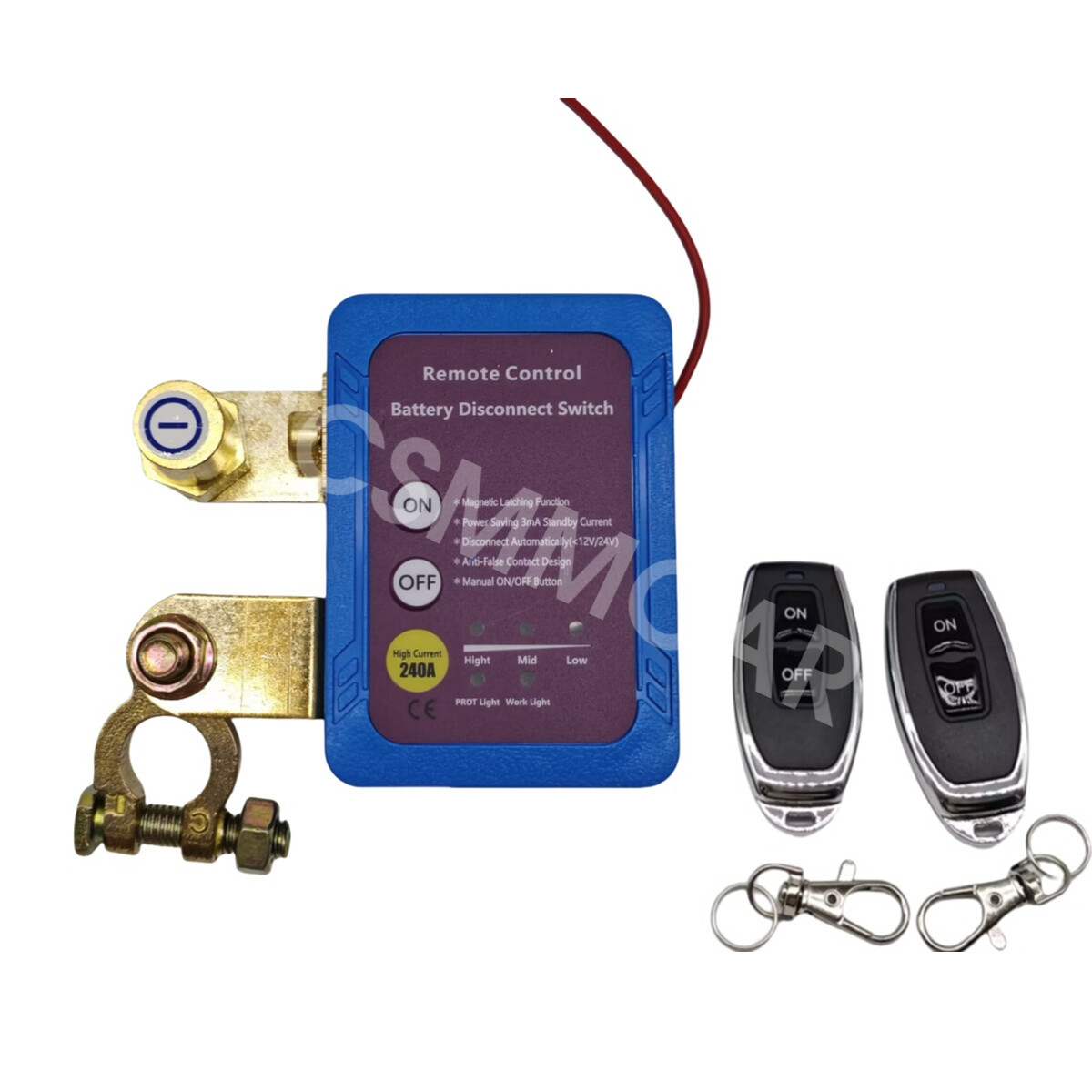 Kill Switch For Car Remote Battery Disconnect Switch 12V 240A Automatic Cut Off