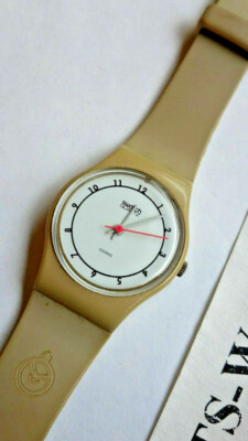 SWATCH+LADY+LT100 BEIGE ARABIC+REFERBISHED+GOOD CONDITION 