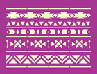 Stencil Joanie Aztec Tribal Southwest Desert Borders #3 DIY Art Signs 10 Mylar