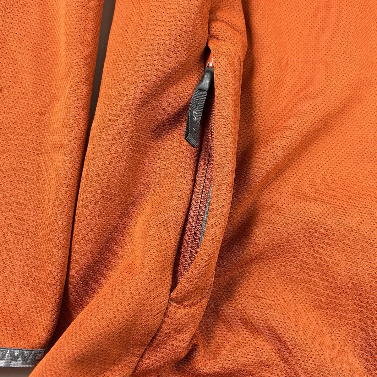 Salomon Sweater Mens Size Large Orange Activewear Full Zip Jacket