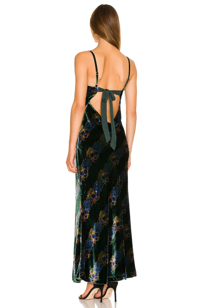 free people velvet green dress Rat & Boa Carina Dress
