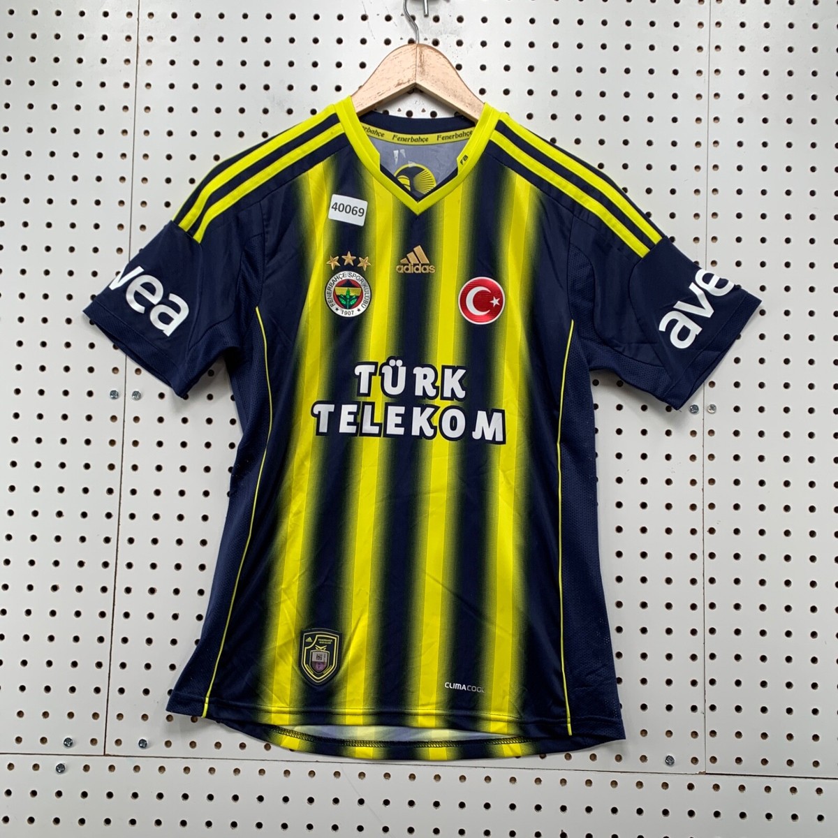 Adidas Fenerbahce Futbol Soccer Jersey Youth Large 13-14 Yellow #9
