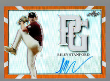 2021 Leaf Perfect Game Showcase Metal Auto Orange Pris #BARS2 Riley Stanford 1/2
