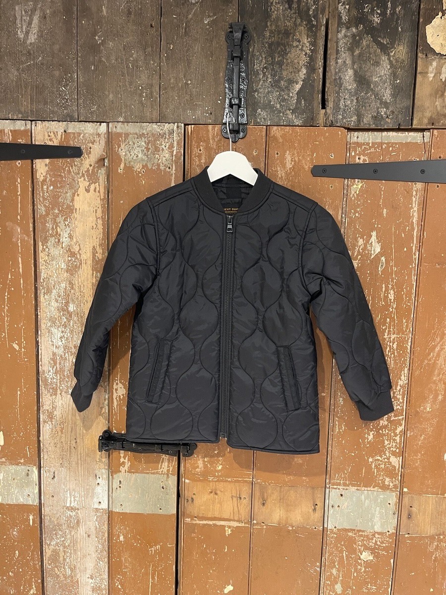 Next Supply Bomber Jacket Coat Nylon Black Kids Boys Size Years