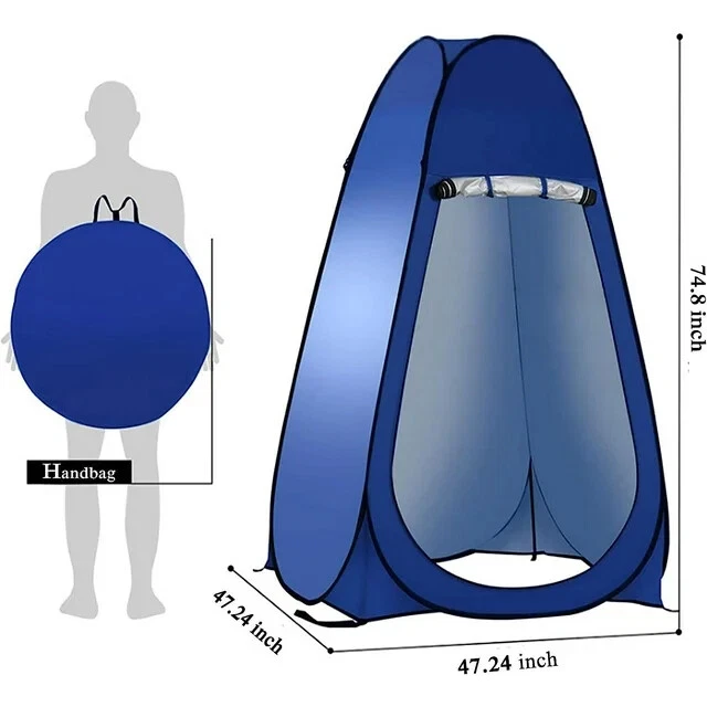 Pop Up Privacy Shower Tent Portable Outdoor Shower Tent Camp Toilet Rain Shelter - Image 4 of 4