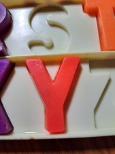 Fisher Price School Day Desk REPLACEMENT MAGNETIC Alphabet Letter Y Vtg 1972