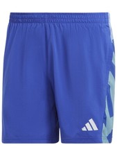 NWT Adidas Men's 3 Stripe 5" Own The Run Mesh Lined Shorts Lucid Blue Size XL