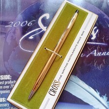   CROSS 12K BALLPOINT PEN "TWIST MECHANISM NOT WORK" Come With Box Papar