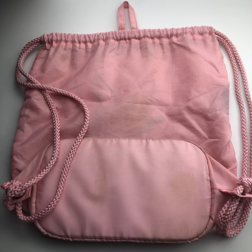 Y2k Jim Benson A Happy Bunny Rucksack mit Kordelzug pink 14 x 12 Zoll süß aber psycho - Bild 7 von 16