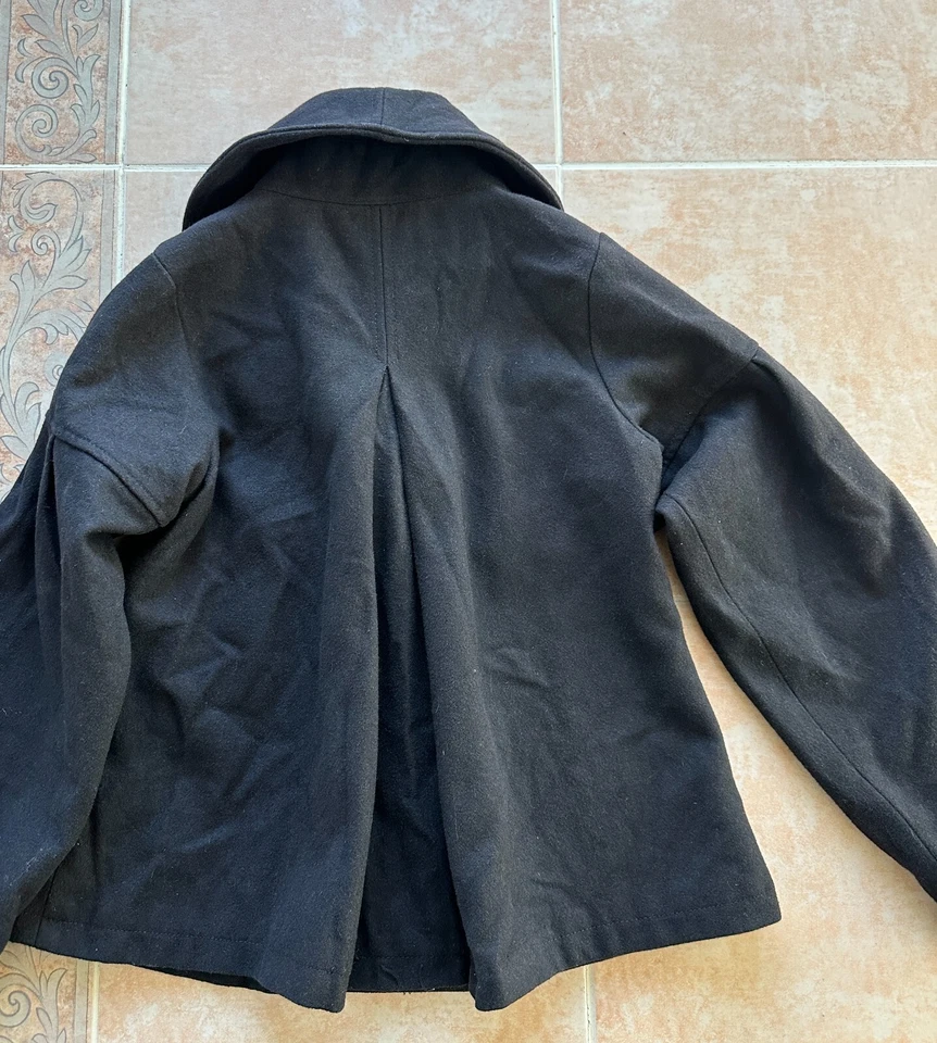 DIESEL Black Wool blend girl size 10 coat - Image 4 of 4