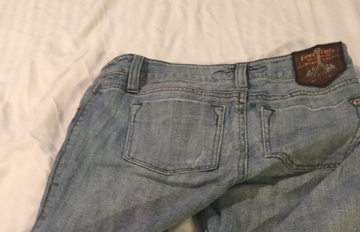 Jean Femme Freestyle Revolution Taille 9/29 (30" De Longueur) - Noir Skinny Distressed - Occasion Très Bon état
