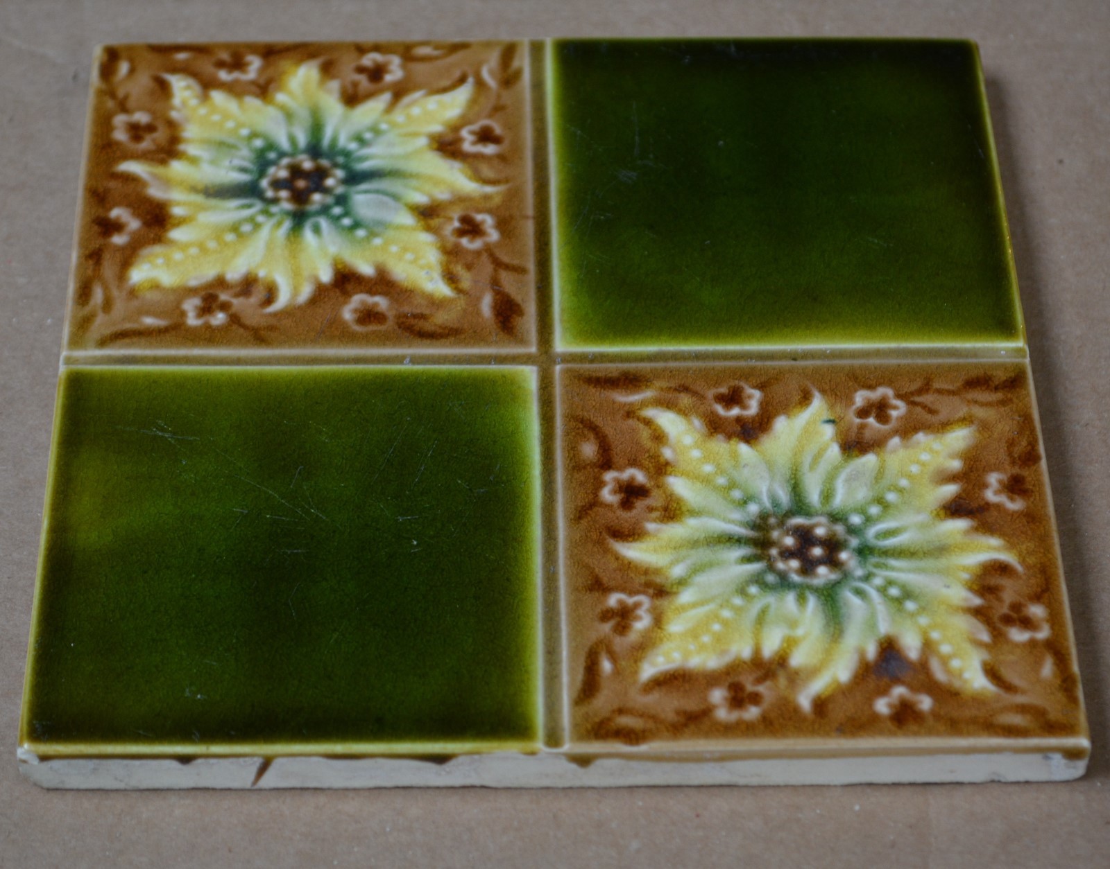ANTIQUE PILKINGTON'S ENGLAND - ART NOUVEAU MAJOLICA TILE C1900 | eBay