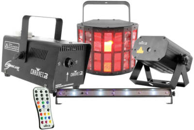 Chauvet Jam Pack Gold - 1x Derbyeffekt, 1x Laser, 1x Nebelmaschine 1x UV/Strobe