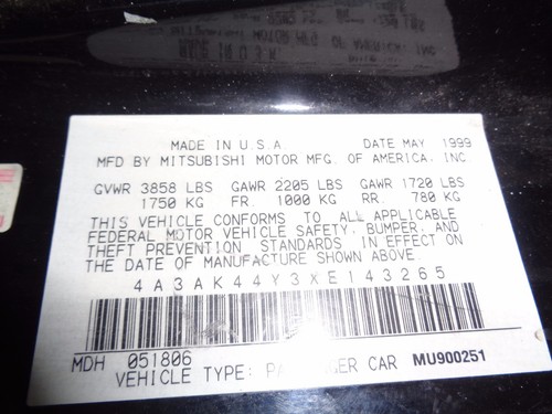 95-99 Mitsubishi Eclipse Driver Interior Door Speaker Assembly (C1-5-3-1-1102) - Picture 3 of 3