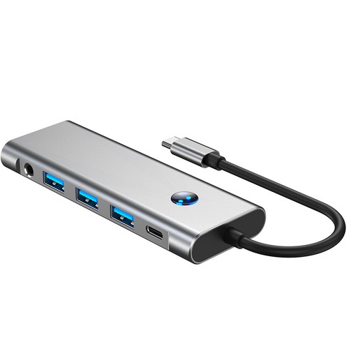 9 in 1 Laptop Docking Station Type-C to HDMI Adapter 4K 60Hz Hub USB 3.0 SD/TF - Picture 2 of 24