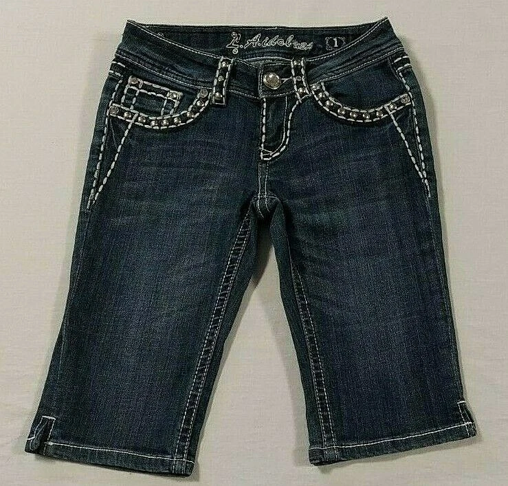 Shorts jeans feminino LA Idol azul, tamanho 1 - Imagem 3 de 4