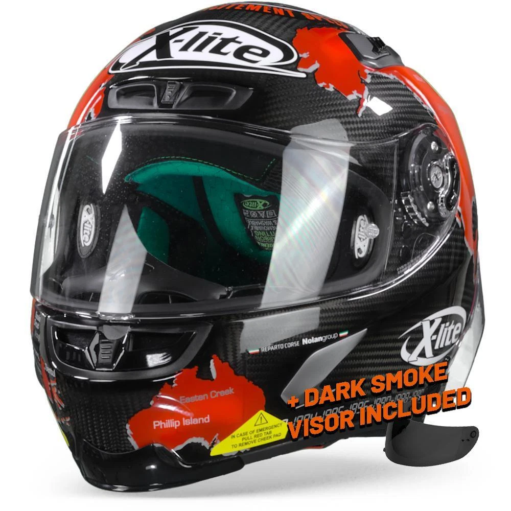 X-Lite X-803 RS Ultra Carbon Checa 026 Full Face Helmet Motorcycle