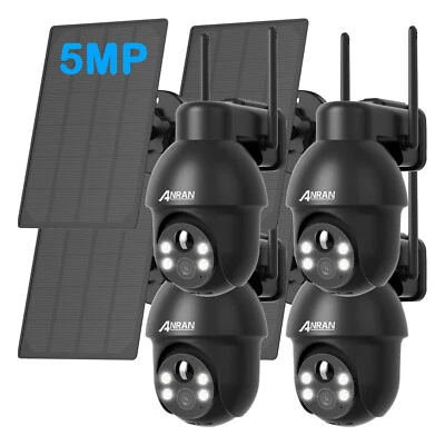 ANRAN Solar Battery Powered Wireless WiFi Outdoor Home Security Camera System IR