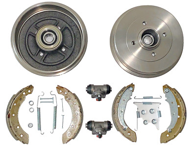 Renault Twingo C06 Bremstrommel Set mit ABS Ringe + Radlager VORMONTIERT