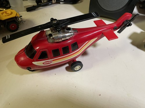 Vintage Tonka Pressed Steel Helicopter Red 1970’s