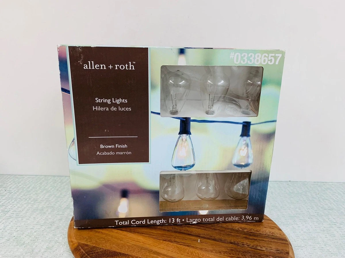 ALLEN ROTH STRINGS LIGHTS BROWN FINISH 13 FT LONG