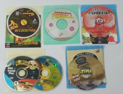Arcade PC CD Game Lot of 5 DISC ONLY Titles SEE DESCRIPTION FOR TITLES