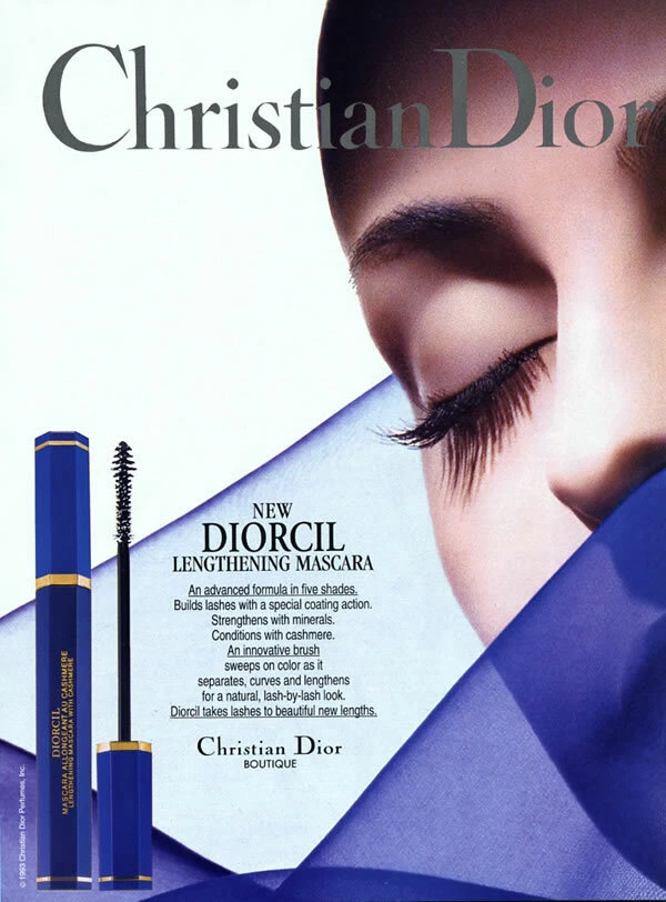 1993 Mascara Christian Dior maquillage yeux 1 page MAGAZINE AD