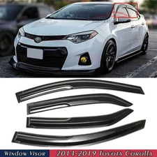 Window Visor Vent Shade Rain Guards Mugen Style For 2014-2018 Toyota Corolla 4pc