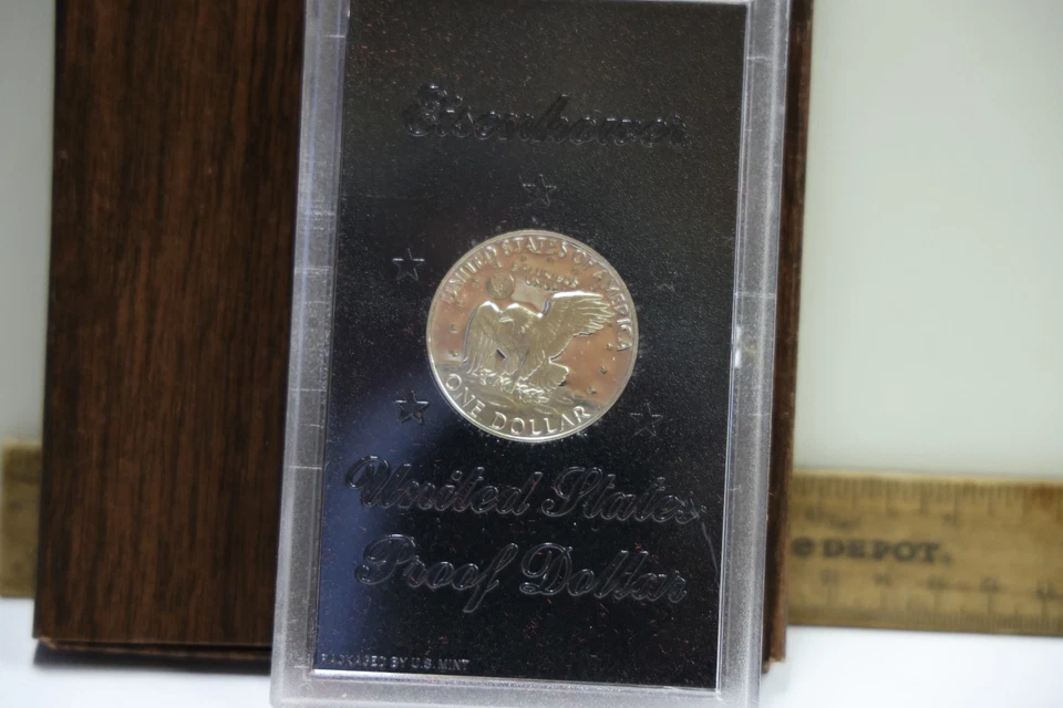 1974-S Silver Eisenhower Dollar Proof in Govt. Brown Box... - Image 3 of 4