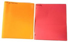2-Pocket Folders for a 3-Ring Binder  1 With Fasteners. Plastic. Used.