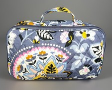 VERA BRADLEY MEDIUM CHARMONT MEADOW COSMETIC BAG QUILTED FLORAL TOILETRY CASE