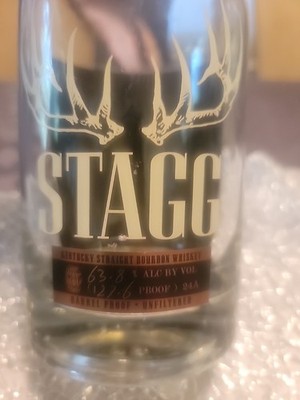 STAGG JR. Bourbon Batch 4 Empty Bottle Batch 24 D 127.4 Proof  63.7 ABV Unrinsed