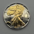 1992 American Silver Eagle 1oz .999 $1 ASE PROOF Coin GOLD GILDED RUTHENIUM COOL
