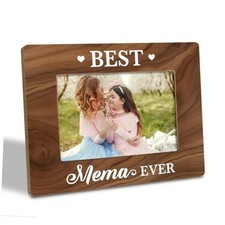 Mother's Day Gift for Mema, Mom Grandma, Best Mema Ever Photo Frame, Holds 4 x