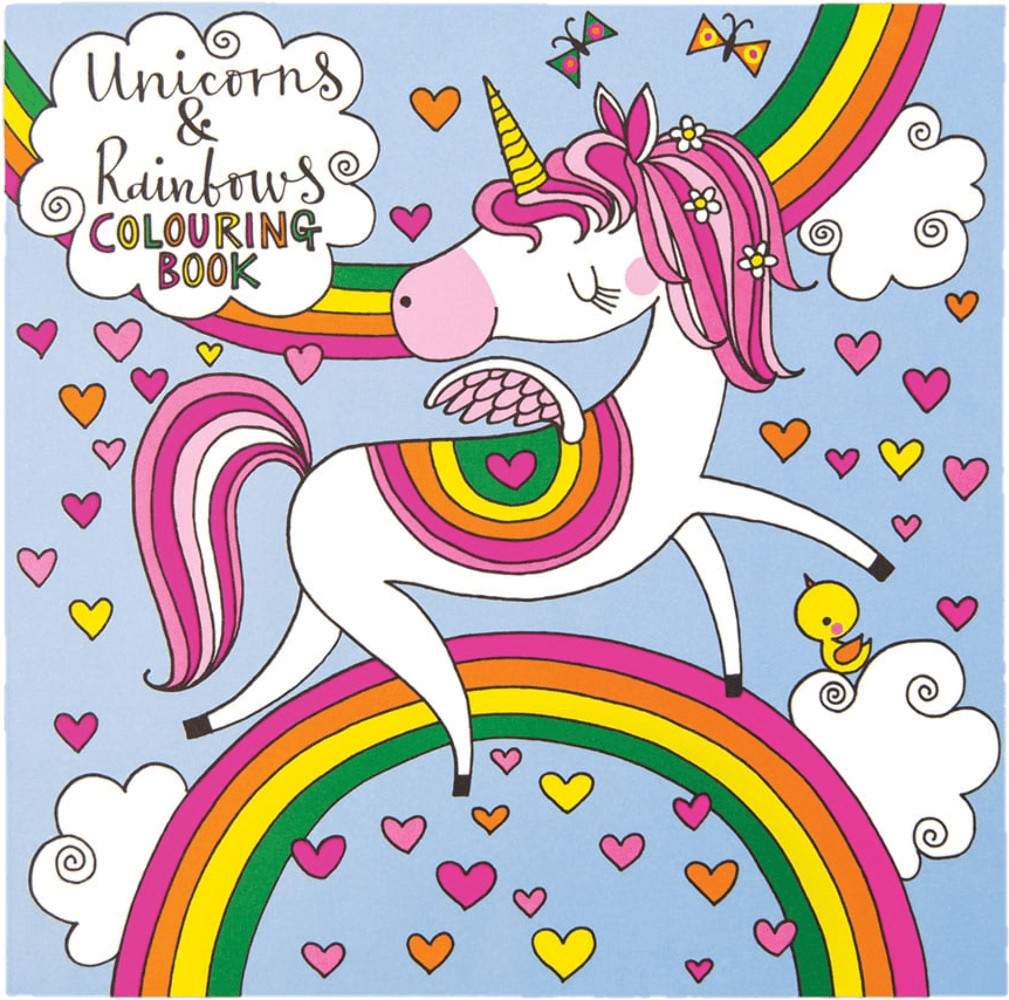 Unicorns & Rainbow Colouring Book by Rachel Ellen Designs