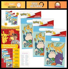 24 Count Pokemon Goodie Bags  Plastic Party Favor Bags for Birthday Decorations