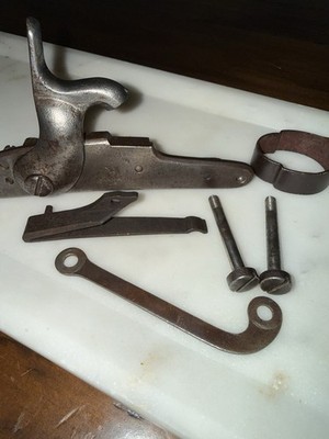 Springfield 1842 lock - Lock screws, side plate, bottom band and extra main spng