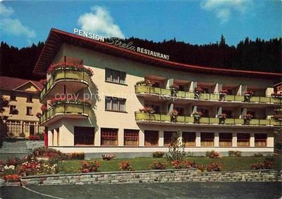 DAVOS GR Pension-Strela Restaurant Floral Balconies Forest Mountain Village