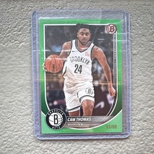 Topps 2025-26 Bowman Chrome Cameron Thomas Green /99 BCV-59 Nets