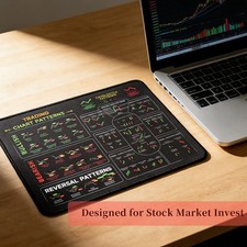Cost-Effective Robust Stable Quick-Install Stock Market Themed Desktop Mouse Pad