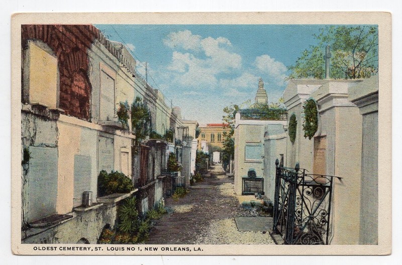 1920s? WB - CLOSEOUT - Oldest Cemetery, St Louis No 1 - New Orleans, Louisiana