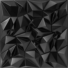 TroyStudio Acoustic Sound Diffuser Panels, 19.7 X X 1 Clutter, Black 